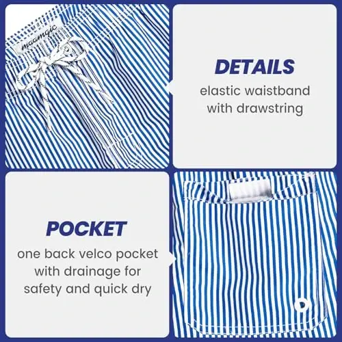 maamgic Mens Swim Trunks Quick Dry Swim Shorts with Mesh Lining Funny Swimwear Bathing Suits 7inch - 5