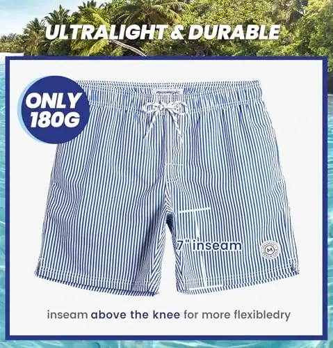 maamgic Mens Swim Trunks Quick Dry Swim Shorts with Mesh Lining Funny Swimwear Bathing Suits 7inch - 6