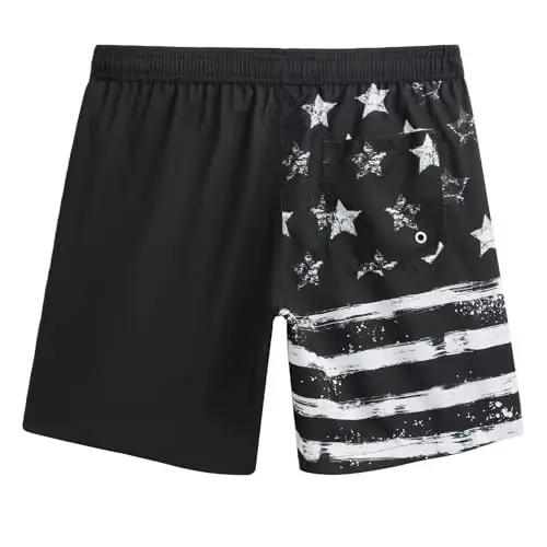 maamgic Mens Swim Trunks Quick Dry Swim Shorts with Mesh Lining Funny Swimwear Bathing Suits 7inch - 2