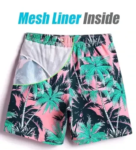 maamgic Mens Swim Trunks Quick Dry Swim Shorts with Mesh Lining Funny Swimwear Bathing Suits 7inch - MAAMGIC (1)