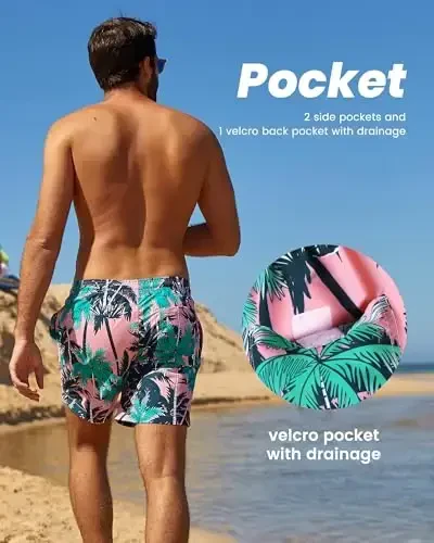 maamgic Mens Swim Trunks Quick Dry Swim Shorts with Mesh Lining Funny Swimwear Bathing Suits 7inch - 5