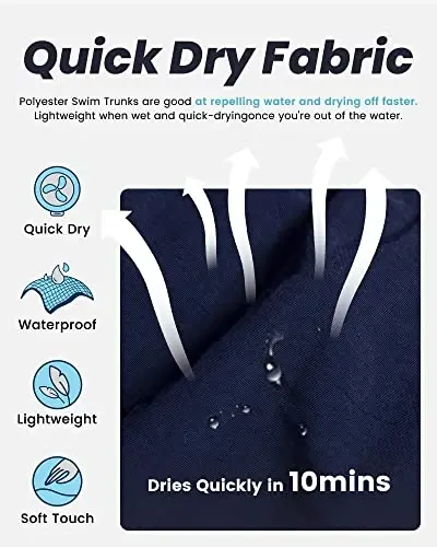maamgic Mens Swim Trunks Quick Dry Swim Shorts with Mesh Lining Funny Swimwear Bathing Suits 7inch - 10