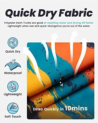 maamgic Mens Swim Trunks Quick Dry Swim Shorts with Mesh Lining Funny Swimwear Bathing Suits 7inch 