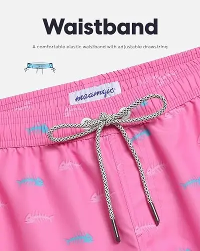 maamgic Mens Swim Trunks Quick Dry Swim Shorts with Mesh Lining Funny Swimwear Bathing Suits 7inch - 4