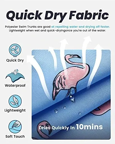 maamgic Mens Swim Trunks Quick Dry Swim Shorts with Mesh Lining Funny Swimwear Bathing Suits 7inch - 11