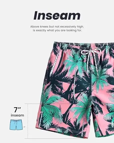 maamgic Mens Swim Trunks Quick Dry Swim Shorts with Mesh Lining Funny Swimwear Bathing Suits 7inch 