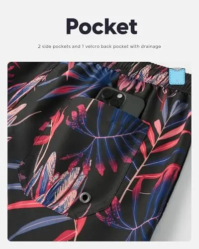 maamgic Mens Swim Trunks Quick Dry Swim Shorts with Mesh Lining Funny Swimwear Bathing Suits 7inch - 5