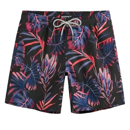 maamgic Mens Swim Trunks Quick Dry Swim Shorts with Mesh Lining Funny Swimwear Bathing Suits 7inch - 1
