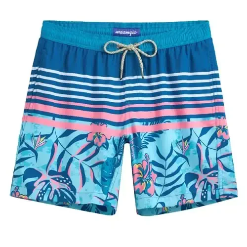 maamgic Mens Swim Trunks Quick Dry Swim Shorts with Mesh Lining Funny Swimwear Bathing Suits 7inch - MAAMGIC