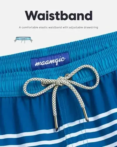 maamgic Mens Swim Trunks Quick Dry Swim Shorts with Mesh Lining Funny Swimwear Bathing Suits 7inch - 4