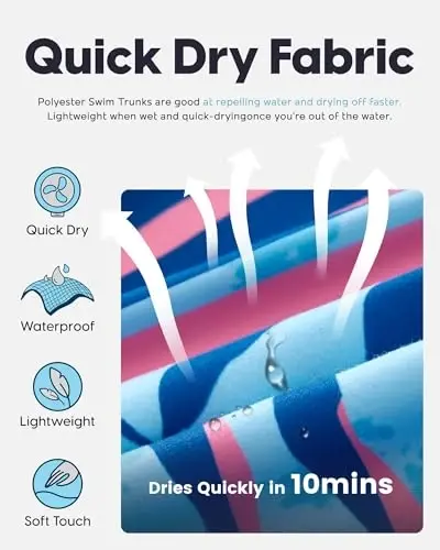 maamgic Mens Swim Trunks Quick Dry Swim Shorts with Mesh Lining Funny Swimwear Bathing Suits 7inch - 3