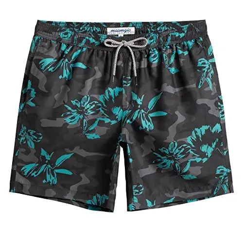 maamgic Mens Swim Trunks Quick Dry Swim Shorts with Mesh Lining Funny Swimwear Bathing Suits 7inch - 9