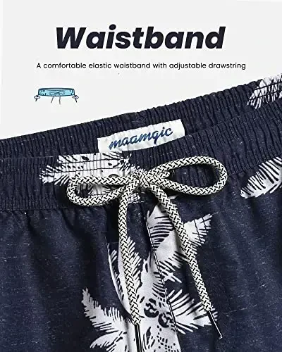 maamgic Mens Swim Trunks Quick Dry Swim Shorts with Mesh Lining Funny Swimwear Bathing Suits 7inch - 3