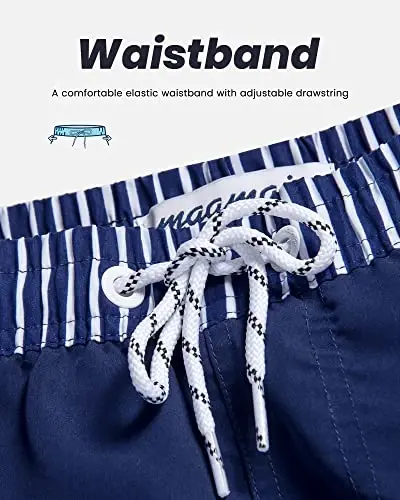 maamgic Mens Swim Trunks Quick Dry Swim Shorts with Mesh Lining Funny Swimwear Bathing Suits 7inch - 4