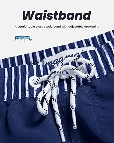 maamgic Mens Swim Trunks Quick Dry Swim Shorts with Mesh Lining Funny Swimwear Bathing Suits 7inch - 4