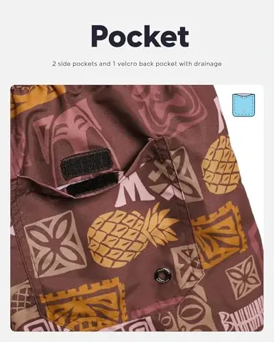 maamgic Mens Swim Trunks Quick Dry Swim Shorts with Mesh Lining Funny Swimwear Bathing Suits 7inch - 5