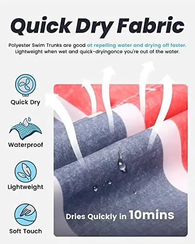 maamgic Mens Swim Trunks Quick Dry Swim Shorts with Mesh Lining Funny Swimwear Bathing Suits 7inch - 3