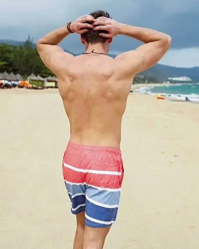 maamgic Mens Swim Trunks Quick Dry Swim Shorts with Mesh Lining Funny Swimwear Bathing Suits 7inch - 7