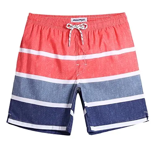 maamgic Mens Swim Trunks Quick Dry Swim Shorts with Mesh Lining Funny Swimwear Bathing Suits 7inch - 2
