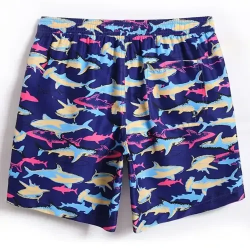 maamgic Mens Swim Trunks Quick Dry Swim Shorts with Mesh Lining Funny Swimwear Bathing Suits 7inch - MAAMGIC (1)