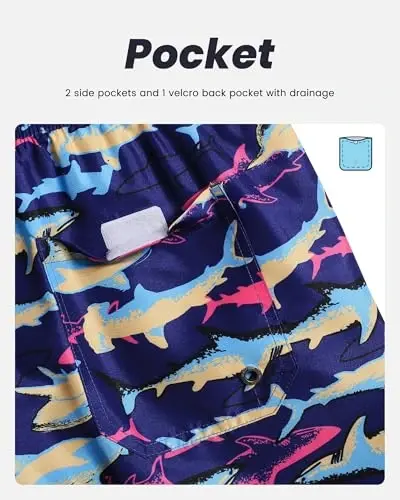 maamgic Mens Swim Trunks Quick Dry Swim Shorts with Mesh Lining Funny Swimwear Bathing Suits 7inch - 5