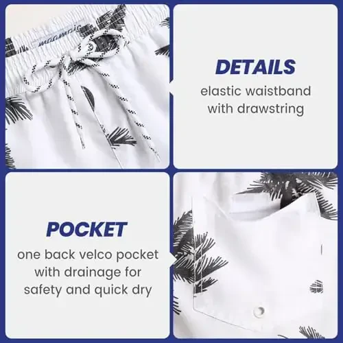 maamgic Mens Slim Fit Swim Shorts Swim Trunks 7 inch Quick Dry Mens Bathing Suits with Mesh Lining - 5