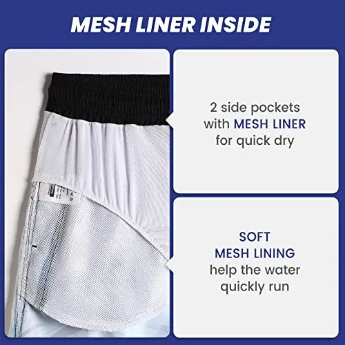 maamgic Mens Slim Fit Swim Shorts Swim Trunks 7 inch Quick Dry Mens Bathing Suits with Mesh Lining - 4