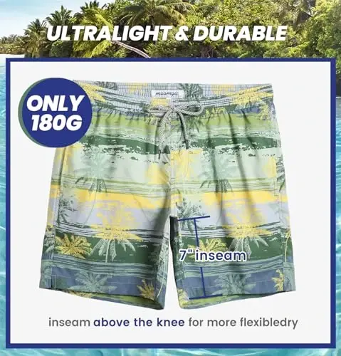 maamgic Mens Slim Fit Swim Shorts Swim Trunks 7 inch Quick Dry Mens Bathing Suits with Mesh Lining - 6
