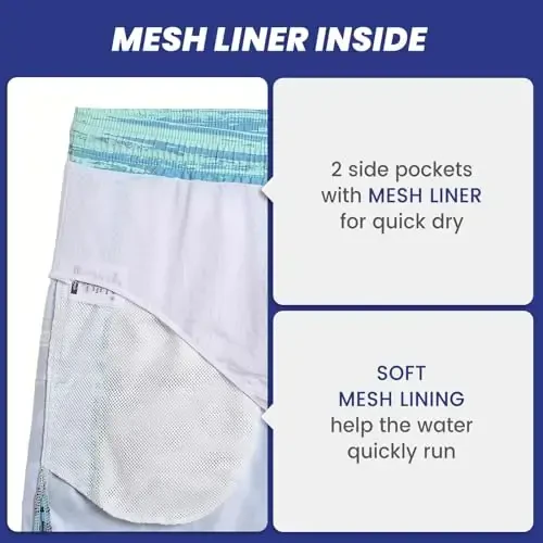 maamgic Mens Slim Fit Swim Shorts Swim Trunks 7 inch Quick Dry Mens Bathing Suits with Mesh Lining - 4