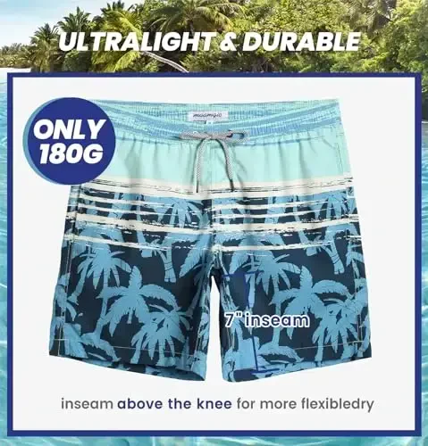 maamgic Mens Slim Fit Swim Shorts Swim Trunks 7 inch Quick Dry Mens Bathing Suits with Mesh Lining - 6