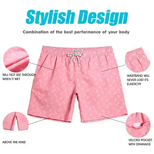 maamgic Mens Slim Fit Swim Shorts Swim Trunks 7 inch Quick Dry Mens Bathing Suits with Mesh Lining - 3