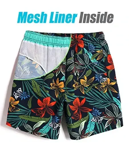 maamgic Mens Slim Fit Swim Shorts Swim Trunks 7 inch Quick Dry Mens Bathing Suits with Mesh Lining - 2