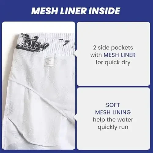 maamgic Mens Slim Fit Swim Shorts Swim Trunks 7 inch Quick Dry Mens Bathing Suits with Mesh Lining - 4