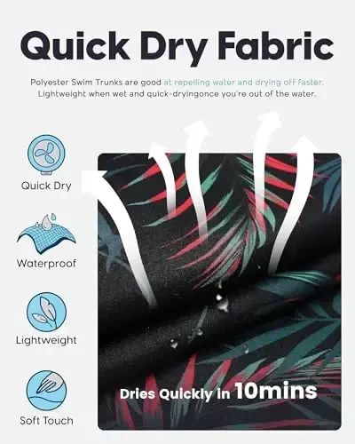 maamgic Mens Slim Fit Swim Shorts Swim Trunks 7 inch Quick Dry Mens Bathing Suits with Mesh Lining - 4