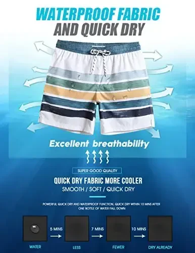 maamgic Mens Slim Fit Swim Shorts Swim Trunks 7 inch Quick Dry Mens Bathing Suits with Mesh Lining - 6