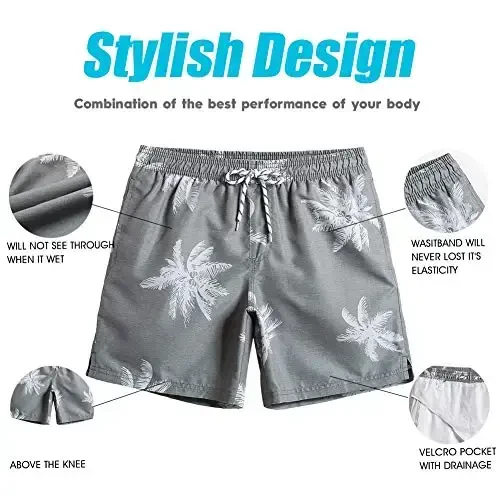 maamgic Mens Slim Fit Swim Shorts Swim Trunks 7 inch Quick Dry Mens Bathing Suits with Mesh Lining - 4