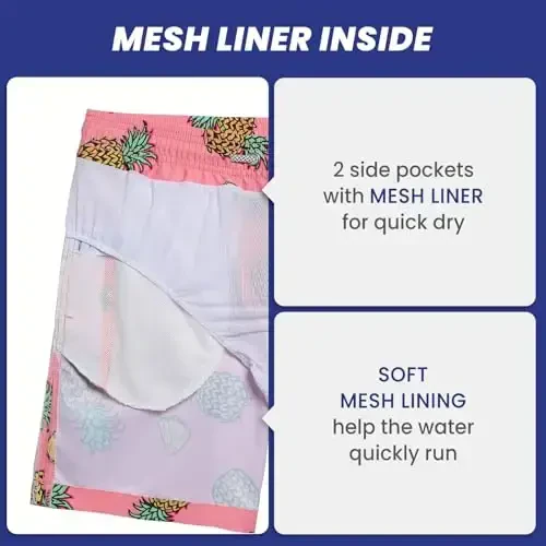 maamgic Mens Slim Fit Swim Shorts Swim Trunks 7 inch Quick Dry Mens Bathing Suits with Mesh Lining - 4