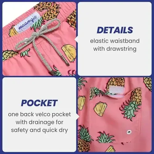 maamgic Mens Slim Fit Swim Shorts Swim Trunks 7 inch Quick Dry Mens Bathing Suits with Mesh Lining - 5