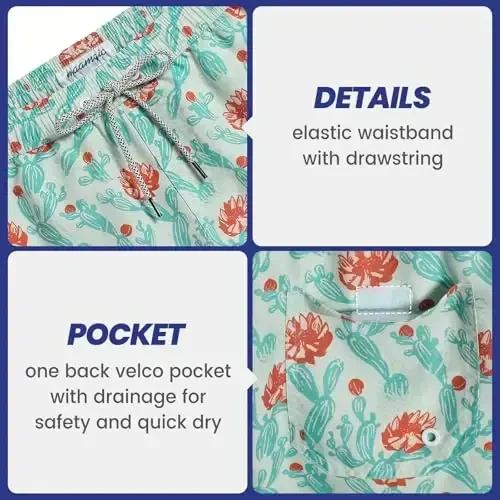 maamgic Mens Slim Fit Swim Shorts Swim Trunks 7 inch Quick Dry Mens Bathing Suits with Mesh Lining - 5