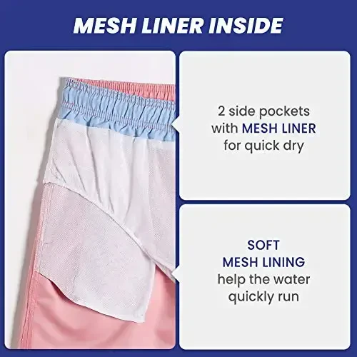 maamgic Mens Slim Fit Swim Shorts Swim Trunks 7 inch Quick Dry Mens Bathing Suits with Mesh Lining - 3