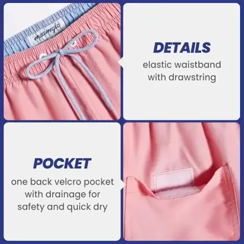 maamgic Mens Slim Fit Swim Shorts Swim Trunks 7 inch Quick Dry Mens Bathing Suits with Mesh Lining - 4