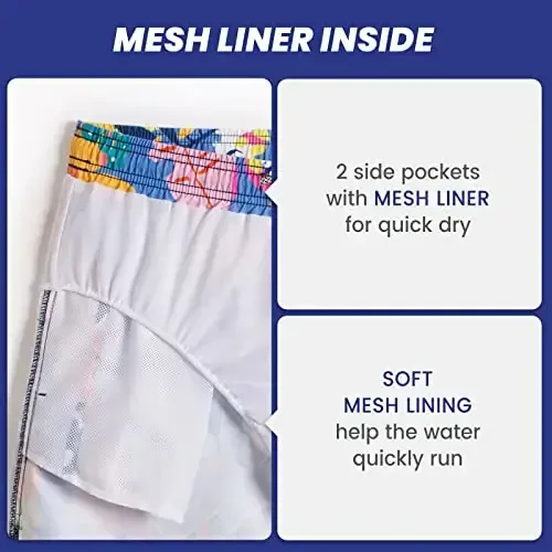 maamgic Mens Slim Fit Swim Shorts Swim Trunks 7 inch Quick Dry Mens Bathing Suits with Mesh Lining - 4