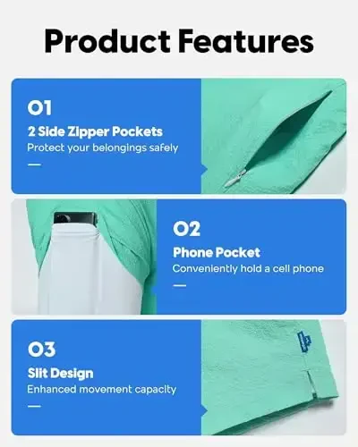 maamgic Men's Swim Trunks 5.5 inch Seersucker 2 in 1 Beach Shorts Quick Dry Bathing Suits with Compression Liner - 4