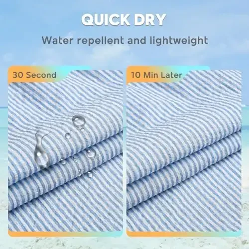 maamgic Men's Swim Trunks 5.5 inch Seersucker Beach Shorts Quick Dry Bathing Suits with Mesh Liner - 3