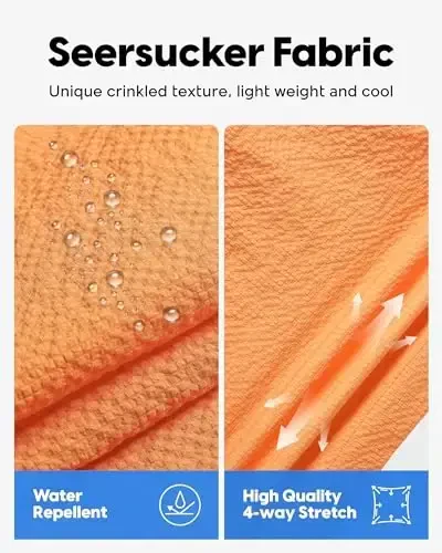 maamgic Men's Swim Trunks 5.5 inch Seersucker Beach Shorts Quick Dry Bathing Suits with Mesh Liner - 2