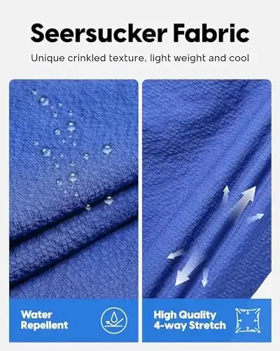 maamgic Men's Swim Trunks 5.5 inch Seersucker Beach Shorts Quick Dry Bathing Suits with Mesh Liner - 2