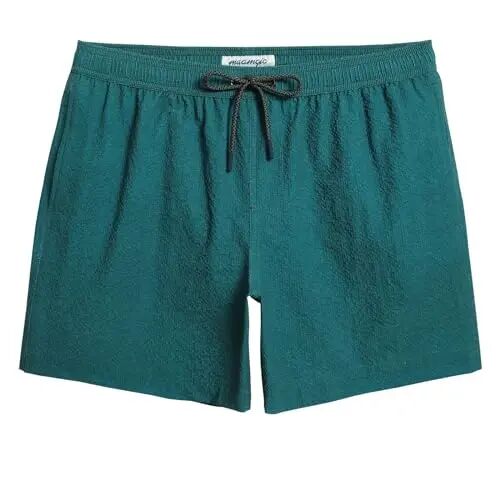 maamgic Men's Swim Trunks 5.5 inch Seersucker Beach Shorts Quick Dry Bathing Suits with Mesh Liner - maamgic