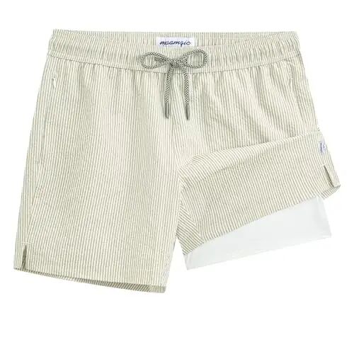 maamgic Mens Swim Trunks Compression Liner Stretch 5