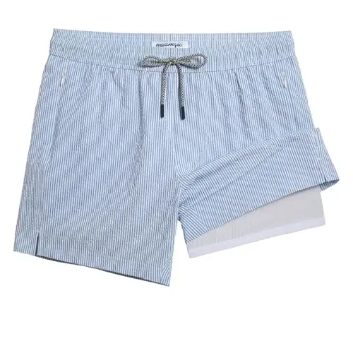 maamgic Mens Swim Trunks Compression Liner Stretch 5
