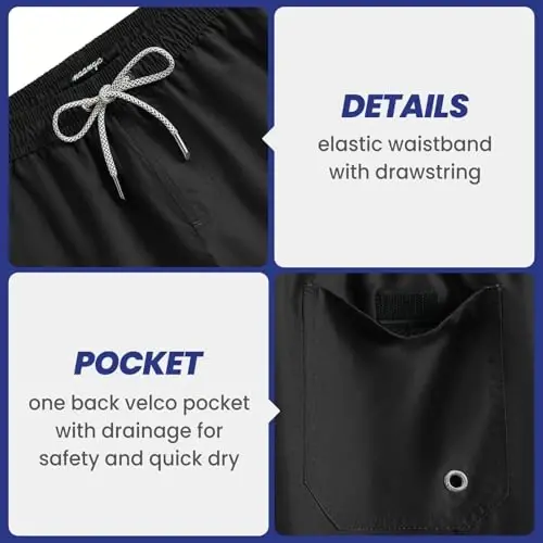 maamgic Mens Swim Trunks Quick Dry Mesh Linner with Pockets 7